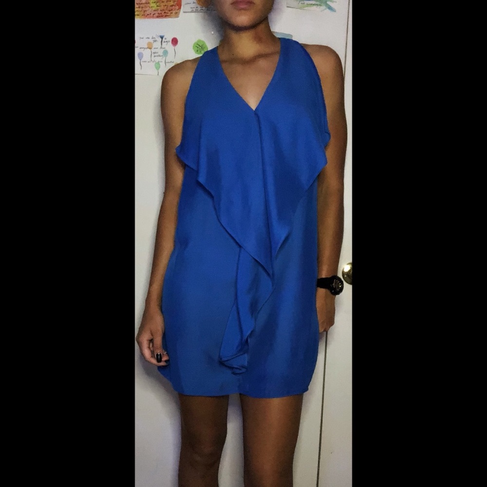 XS SILENCE + NOISE Mini Blue Dress